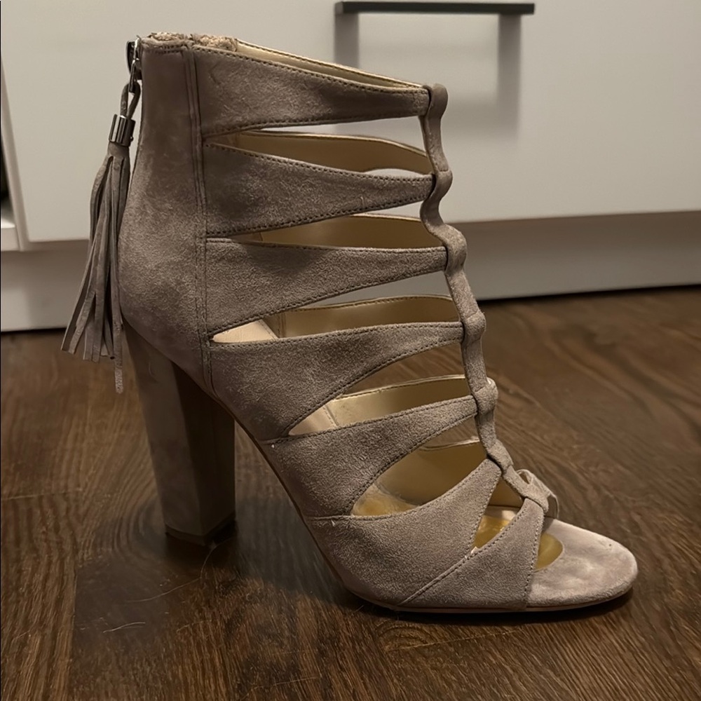 Marc Fisher Tan Strappy Heels